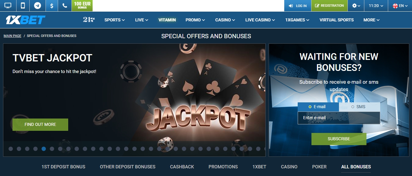 1xBet registration online casino